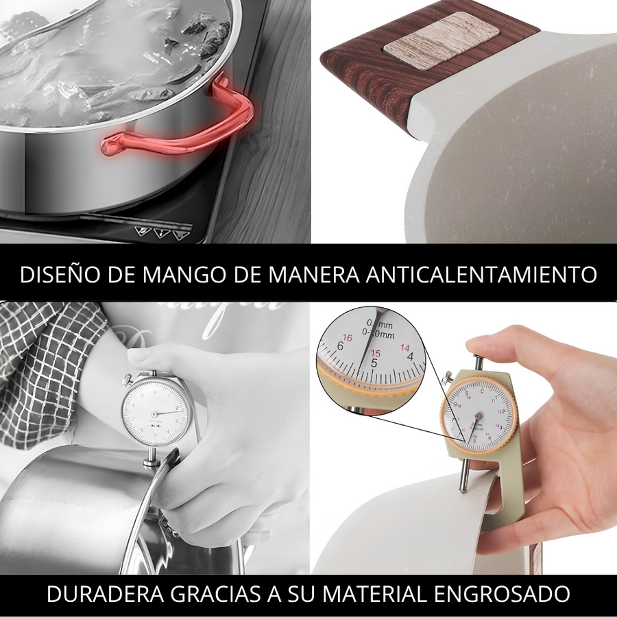 Sartén Doble Compartimento Antiadherente