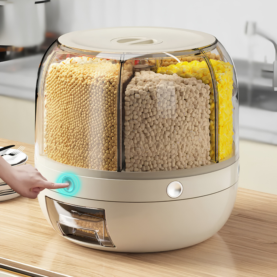 Dispensador Giratorio 360° para Cereales y Granos