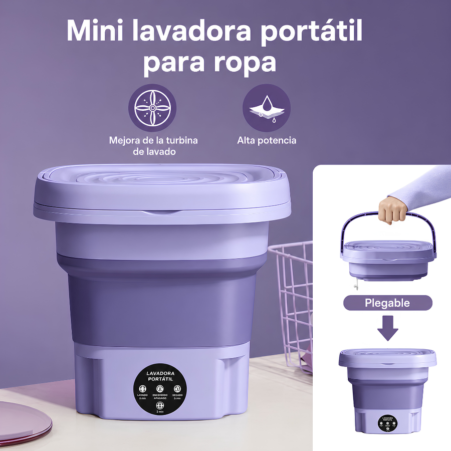 Mini Lavadora Portátil Plegable