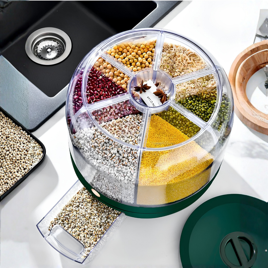 Dispensador Giratorio 360° para Cereales y Granos