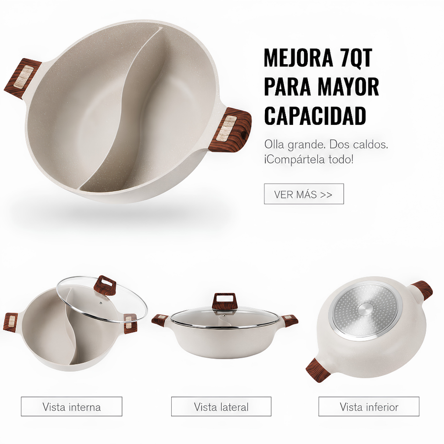 Sartén Doble Compartimento Antiadherente