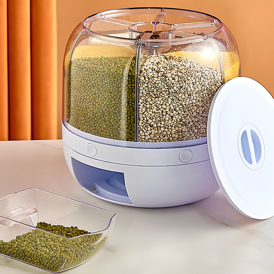 Dispensador Giratorio 360° para Cereales y Granos