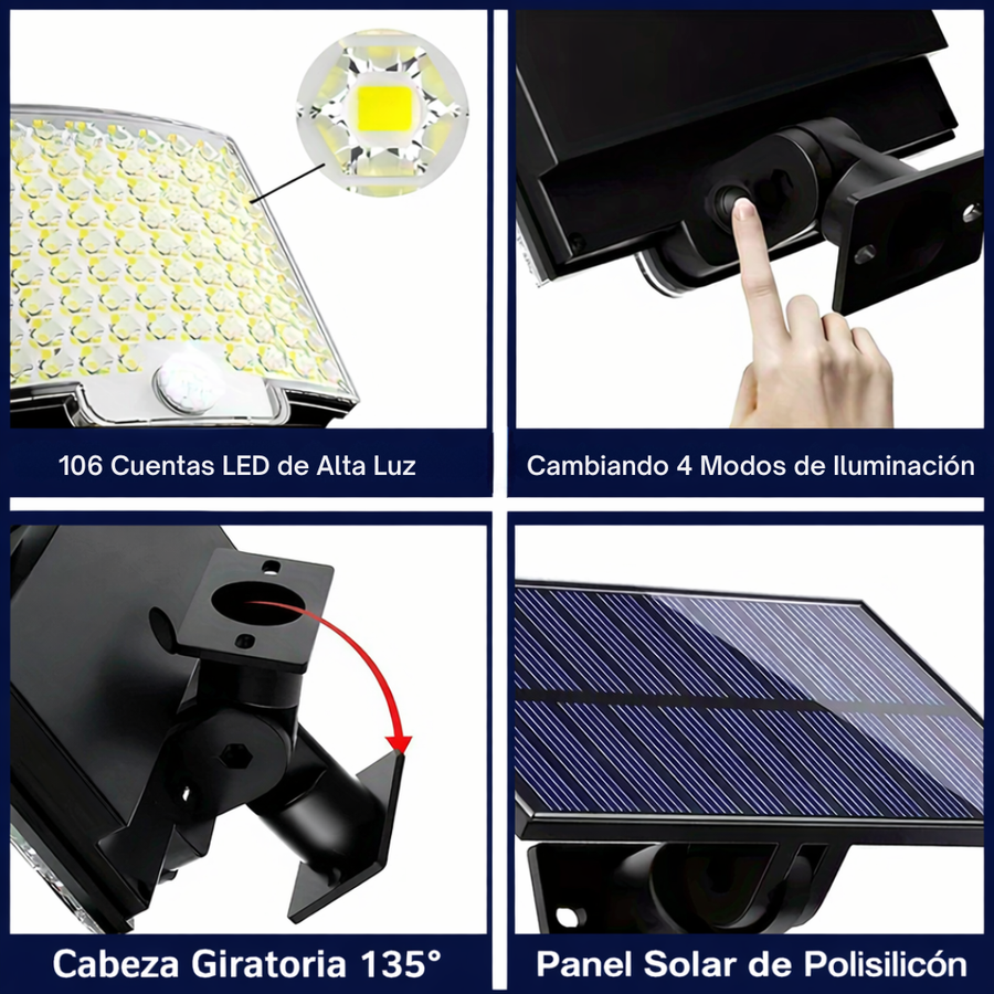 Lámpara Solar 106LED