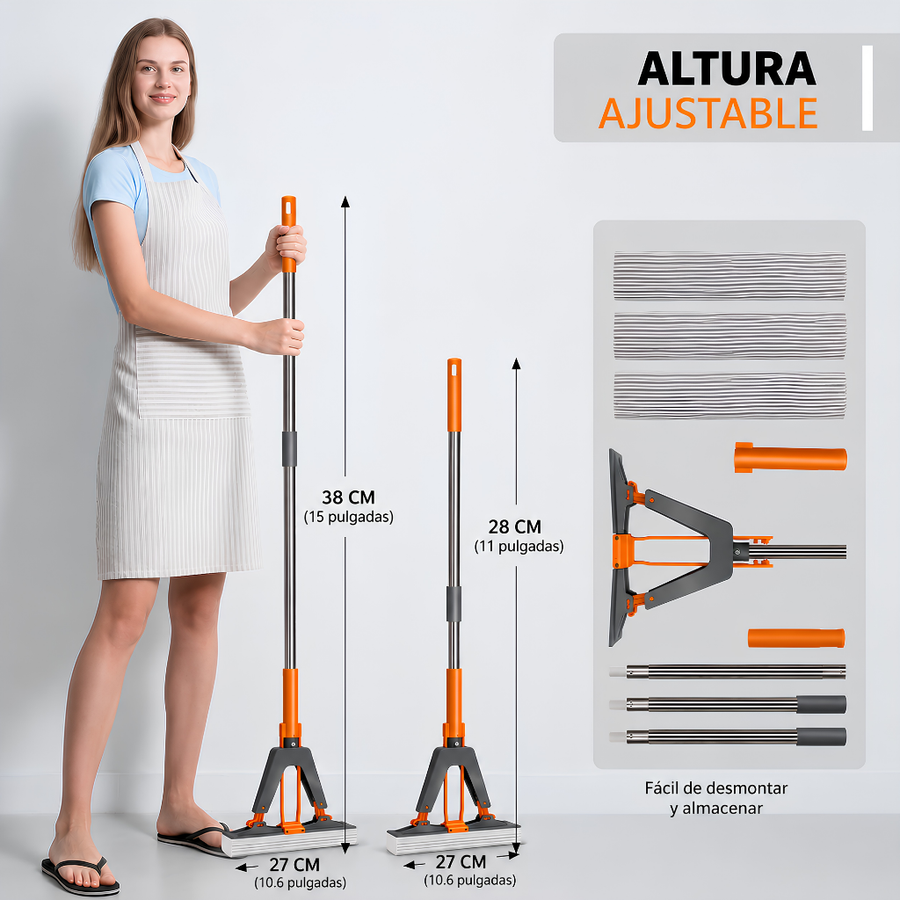 PVA sponge mop Floor Roller Mop Sponge Roller Mop with Adjustable Handle Efficient Cleaning Absorbent Sponge Mop cleaning tools