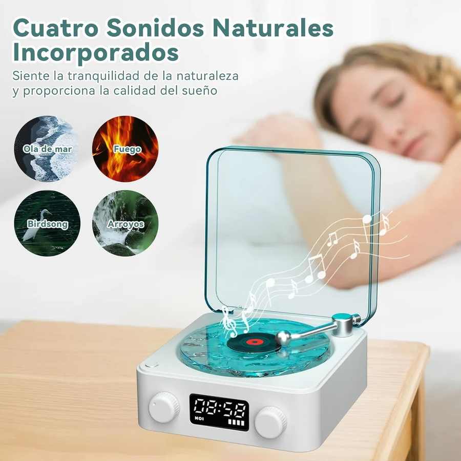 Parlante Retro con Bluetooth y Luces RGB