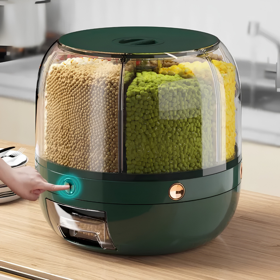 Dispensador Giratorio 360° para Cereales y Granos