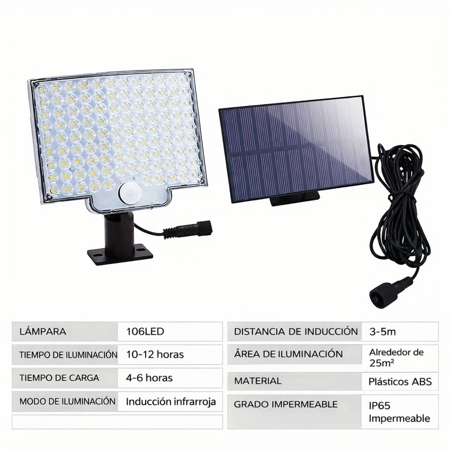 Lámpara Solar 106LED