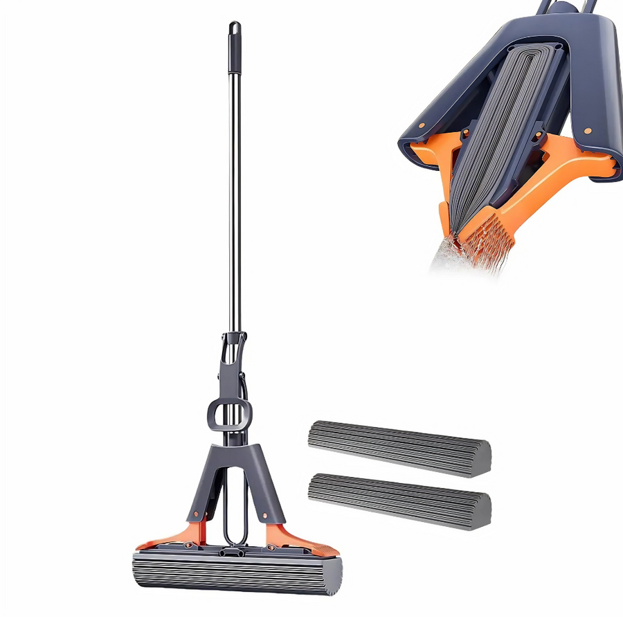 PVA sponge mop Floor Roller Mop Sponge Roller Mop with Adjustable Handle Efficient Cleaning Absorbent Sponge Mop cleaning tools