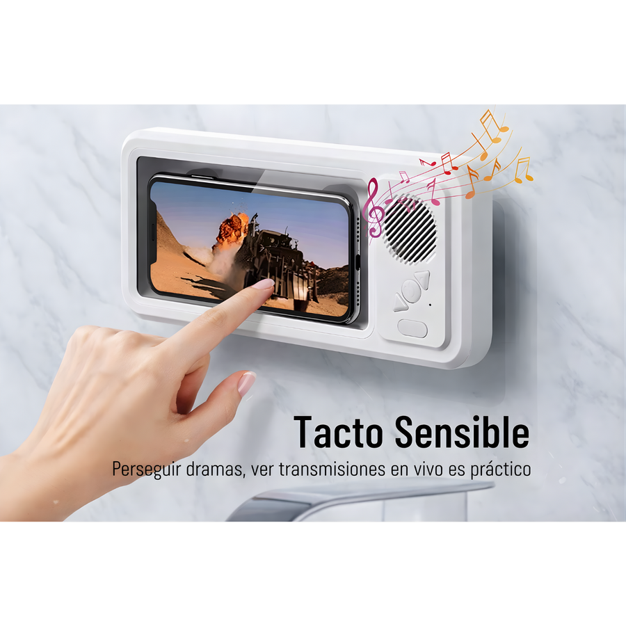Protector de Celular con Altavoz Bluetooth y Pantalla Táctil