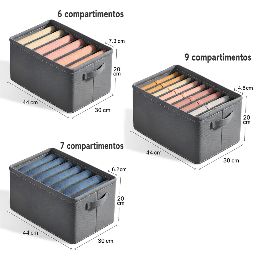 Organizador de Ropa Plegable con Compartimentos
