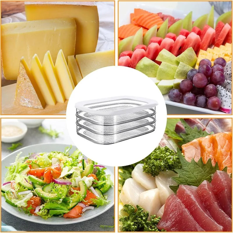 Meat Container for Fridge Bacon Lunch Meat Container for Refrigerator Meal Prep Containers Stackable Food Storage Boxes with Lid