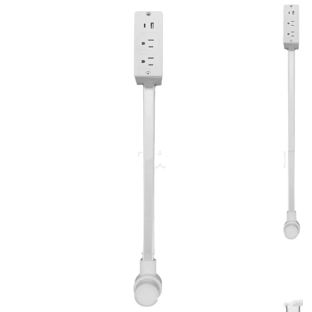 New Rotates 180° Electrical Outlet Extender Adjustable Length White Power Outlets Extender Power Socket Expander for NightStand