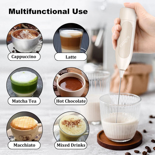 Milk Frother Beater Mini Coffee Whisk Mixer Wireless Milk Foam Machine Electric Blender Handheld Stirrer Milk Foamer Maker